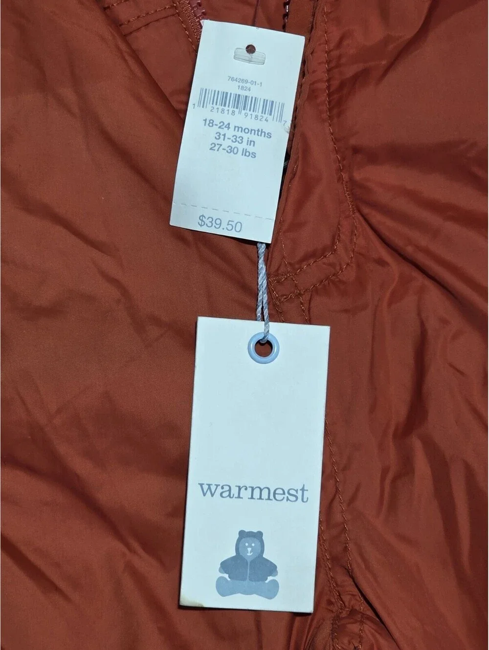 Baby Gap Warmest Snow Bib Overalls Toddler 18-24 Months Red Orange NWT